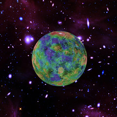 Extrasolar planet. Exoplanet. Alien planet. Outer space. The elements of this image furnished by NASA.