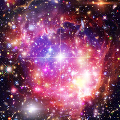 Obraz premium Galaxy, nebula and gas. The elements of this image furnished by NASA.