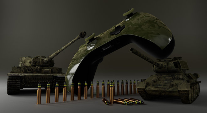 Tanks Tanks pressed by the game controller