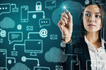 Communication and technology concept