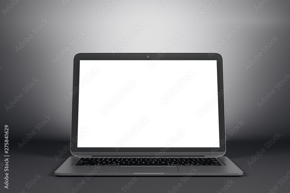 Poster empty white notebook closeup