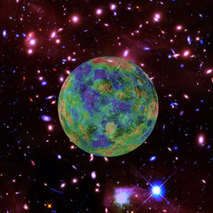 Extrasolar planet. Exoplanet. Alien planet. Outer space. The elements of this image furnished by NASA.