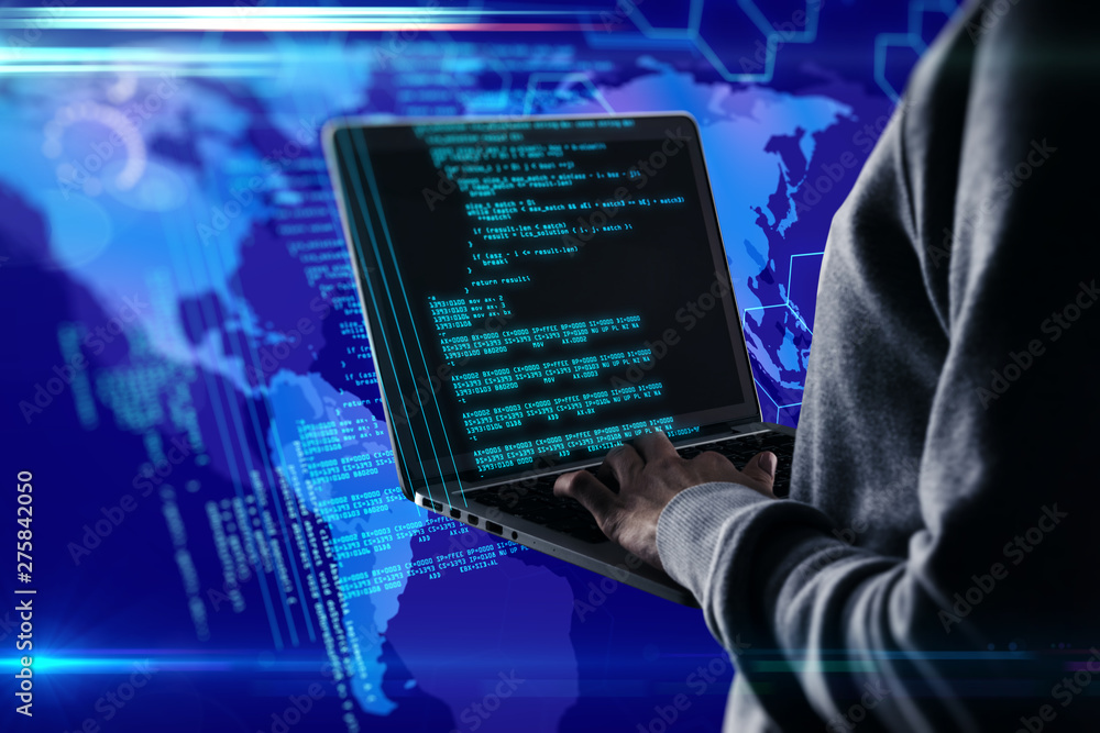 Aufkleber Hacking and programming concept