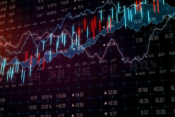 Glowing forex chart wallpaper
