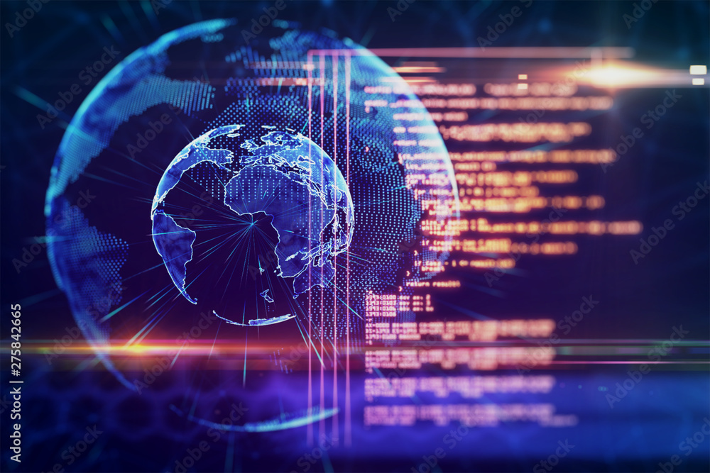 Poster global ai and hardware concept