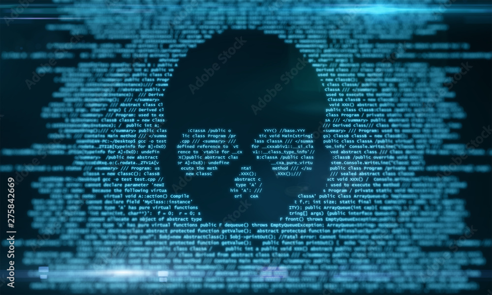 Poster virus attack and malware concept
