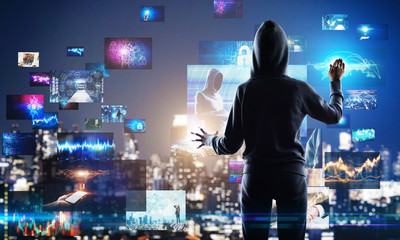 Social media and malware concept