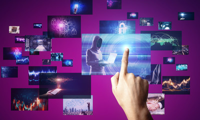 Social media and cloud computing concept