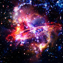 Space Background with Colorful Galaxy Cloud Nebula. The elements of this image furnished by NASA.