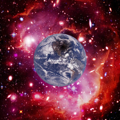 Amazing galaxy. Stars, nebula and gas. The elements of this imag