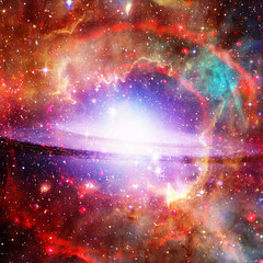 Galaxy and light. The elements of this image furnished by NASA.