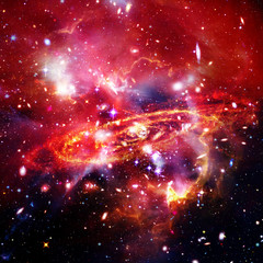 Space Background with Colorful Galaxy Cloud Nebula. The elements of this image furnished by NASA.