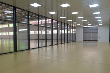 Empty , industrial background. Open space area