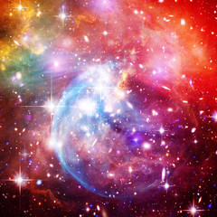 Cosmic galaxy background. Stars and cosmic gas.The elements of this image furnished by NASA.