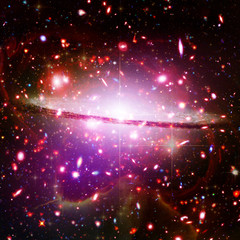 Nebula and galaxies in space. The elements of this image furnished by NASA.