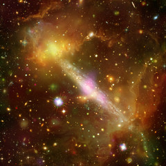 Colorful starry outer space background. The elements of this image furnished by NASA.