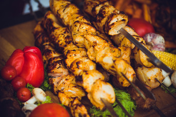 Street fast food in the city
