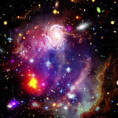 Space background with nebula and stars. The elements of this image furnished by NASA.