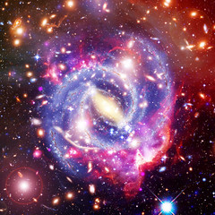 Spectacular galaxy with sars. Space gas. The elements of this image furnished by NASA.