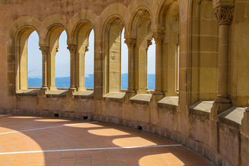 The interior of an ancient monastery in Spain