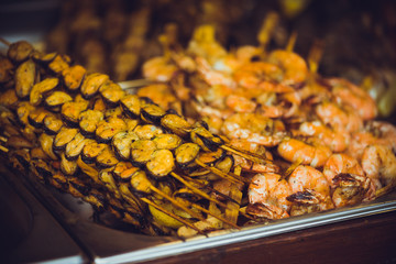 Street fast food in the city