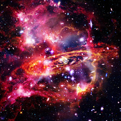 Fototapeta premium Space Background with Colorful Galaxy Cloud Nebula. The elements of this image furnished by NASA.