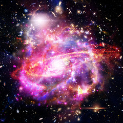 Space Background with Colorful Galaxy Cloud Nebula. The elements of this image furnished by NASA.