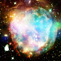 Galaxy and light. The elements of this image furnished by NASA.