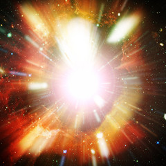 Big bang in space.  The elements of this image furnished by NASA.