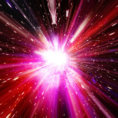 Vivid colorful background with starburst. Abstract radial lines fading into background. The elements of this image furnished by NASA.