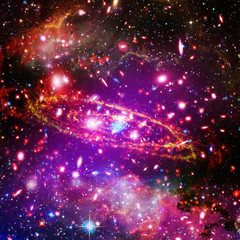 Nebula and galaxies in space. The elements of this image furnished by NASA.