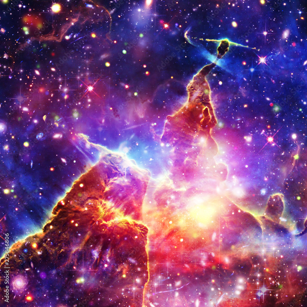 Canvas Prints colorful starry outer space background. the elements of this image furnished by nasa.