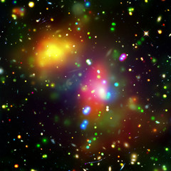 Colorful starry outer space background. The elements of this image furnished by NASA.