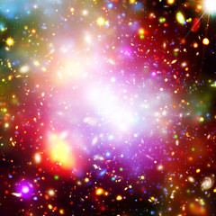 Glaxies and nebula in deep space. Star cluster. The elements of this image furnished by NASA.