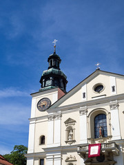 Fototapeta na wymiar Basilica of St. Mary, Kalwaria Zebrzydowska park, Poland.