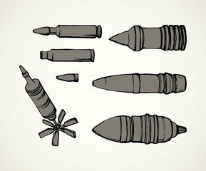 Military rocket. Vector drawing