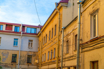 Russia. Old courtyards in the center of St. Petersburg