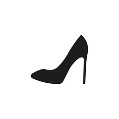 Black woman shoe icon. Vector.