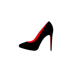 Woman shoe icon. Vector illustration. 