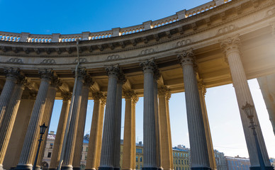 Columns of the Kazan Cathedral. Russia. Saint Petersburg