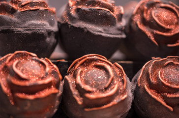 Shop of natural cosmetics, salt bombs for a bath