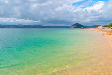 Beautiful San Martín beach in Santona (Santoña), Cantabria, Spain