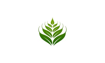 rice leaf green logo