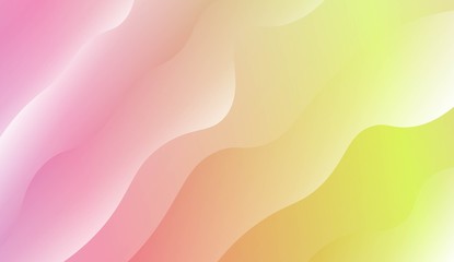 Template Background With Wave Geometric Shape. For Design, Presentation, Business. Vector Illustration with Color Gradient.