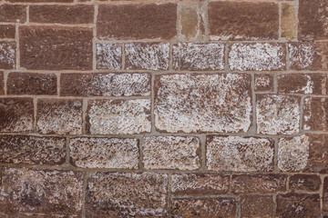 Feuchte Backsteinmauer