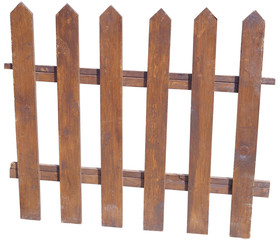 wooden fence isolated