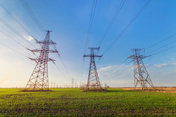 power line summer photo / power supply wires
