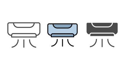 Air conditioner vector icon sign symbol