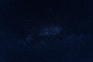 Night beautiful starry sky. Heavenly vault dotted with stars.