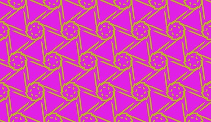 Pattern with polygonal geometric elements. Vector Seamless illustration. Template for wallpaper, interior design, decoration, scrapbooking page.